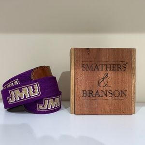 James Madison University Needlepoint Belt By Smather's & Branson, NWT - NO BOX